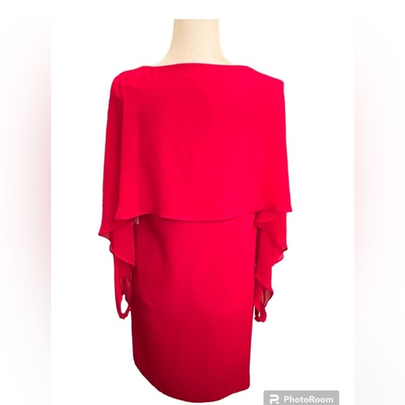 Nanette Lepore Red Dolman Sleeve Cocktail Dress - Picture 3 of 6